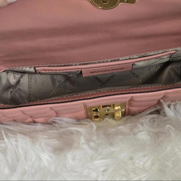 Michael Kors Pink Quilted Leather Bag - Picture 6 of 6